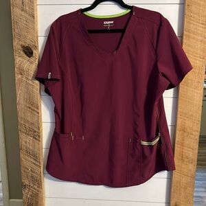 Scrubstar Maroon Scrub Top! Size XL